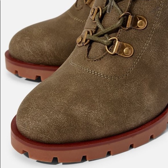 Keltie Lace-up Bootie - Olive - Picture 2 of 9